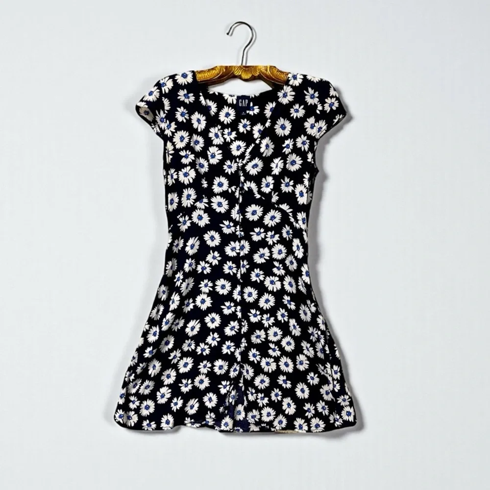 GAP Blue Daisies Slip Day Coquette Mini Girlhood Dress 0 Summer